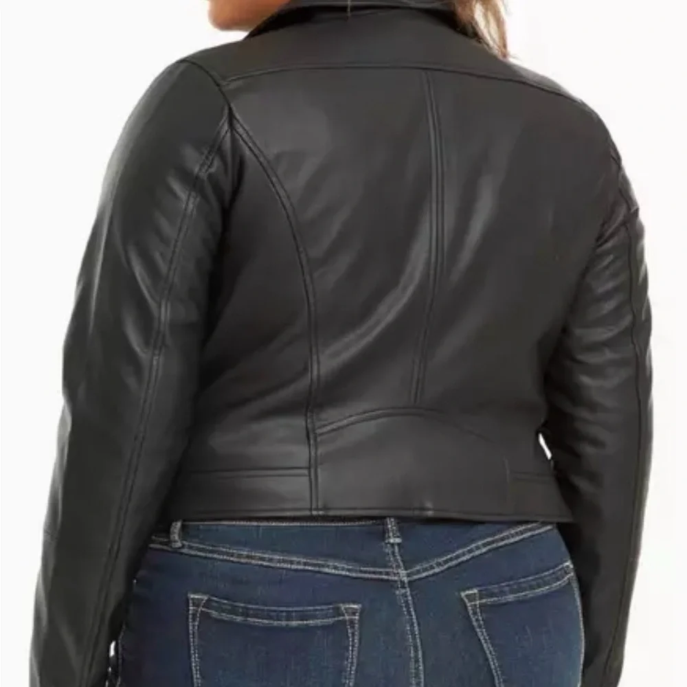 Torrid Black Leather Moto Jacket - Picture 6 of 13